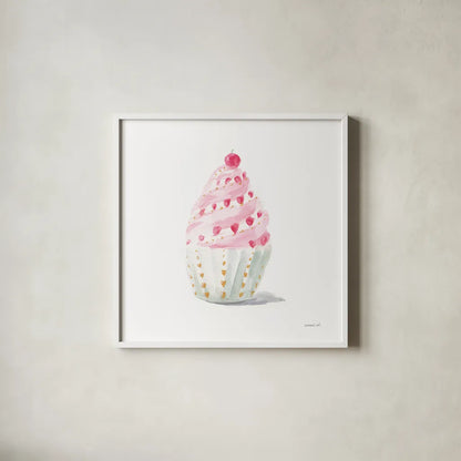 Paris Delight III by Danhui Nai. Shown in a crisp white glass frame for a clean and minimalist style. Available as an archival giclee rolled canvas, fine art paper, or poster print. SKU 70640a.