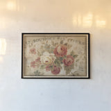 Parisian Flowers III by Danhui Nai. shown as a paper print in a black flame. Available as a archival giclee rolled canvas, fine art paper, or poster print. SKU 13720i.