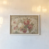 Parisian Flowers III by Danhui Nai. shown as a paper print in a white frame. Available as a archival giclee rolled canvas, fine art paper, or poster print. SKU 13720i.