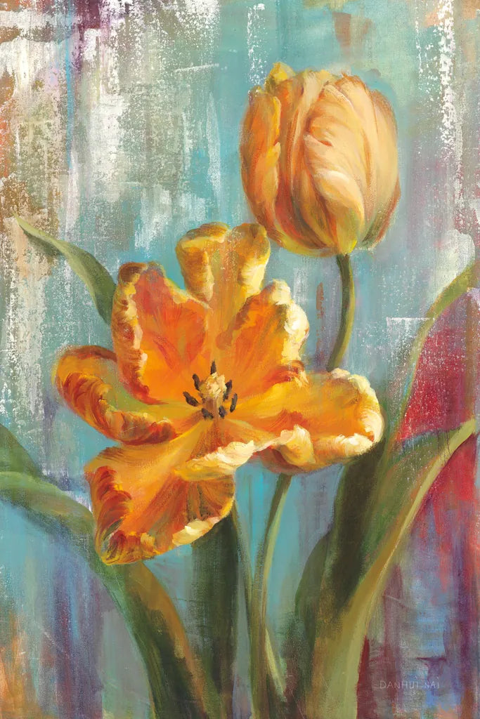 Parrot Tulips I by Danhui Nai. SKU 19285h. Archival Giclee Fine art print for wall decor.