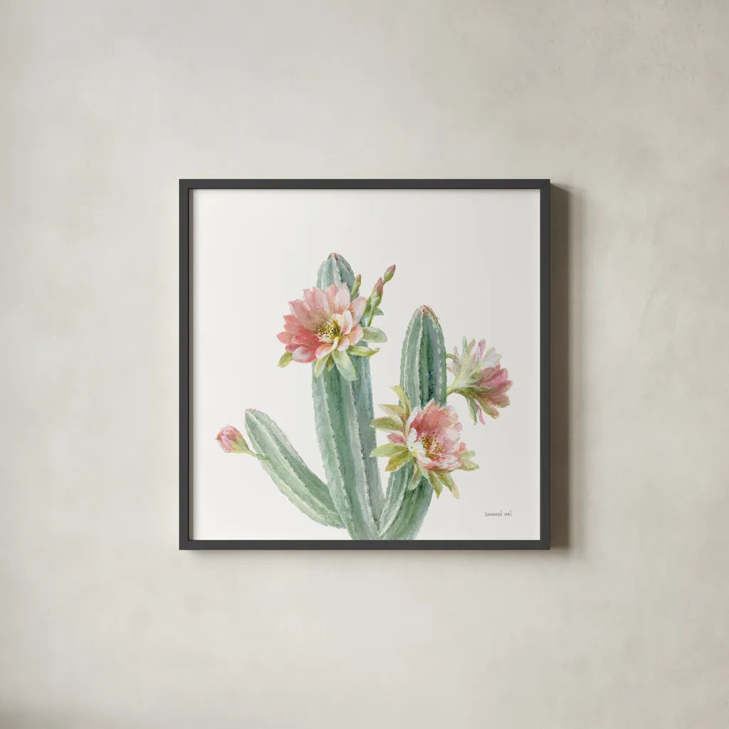 Pastel Desert III by Danhui Nai. Shown in a sleek black glass frame for a contemporary gallery look. Available as an archival giclee rolled canvas, fine art paper, or poster print. SKU 76338a.