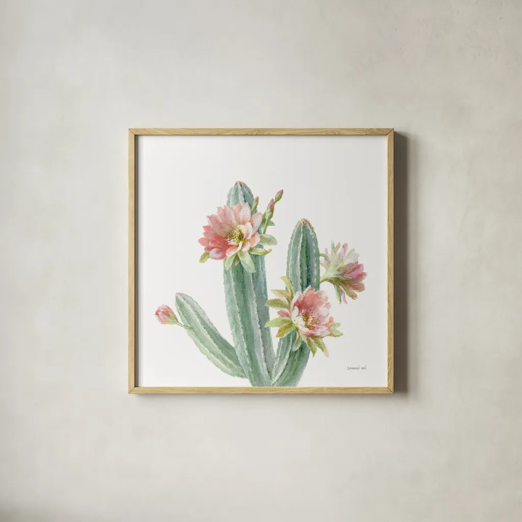 Pastel Desert III by Danhui Nai. Shown in a natural wood glass frame for a timeless modern aesthetic. Available as an archival giclee rolled canvas, fine art paper, or poster print. SKU 76338a.