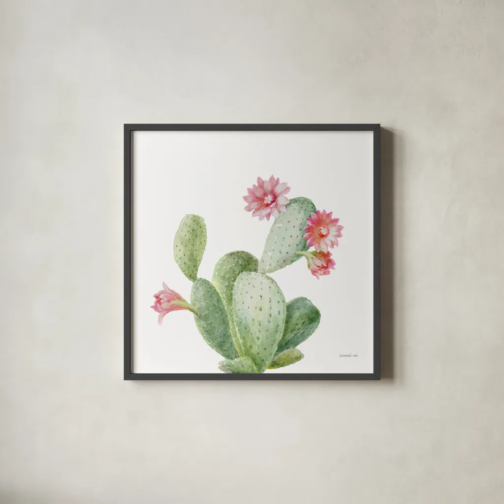 Pastel Desert IV by Danhui Nai. Shown in a sleek black glass frame for a contemporary gallery look. Available as an archival giclee rolled canvas, fine art paper, or poster print. SKU 76339a.