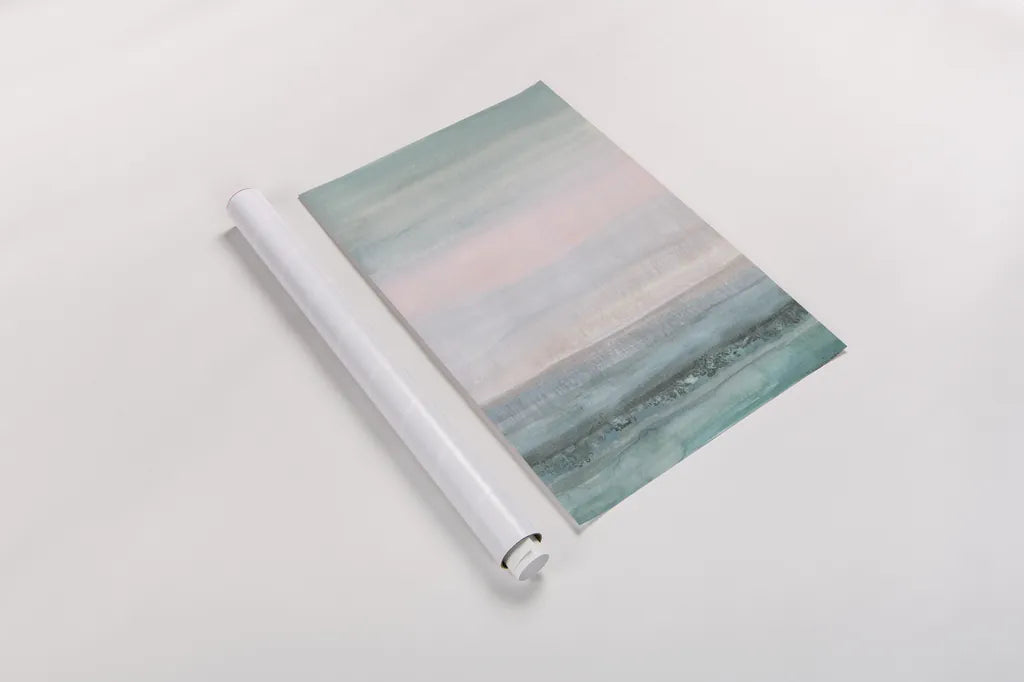 Pastel Seascape by Danhui Nai. shown as a rolled paper print. Available as archival giclee rolled canvas, fine art paper, or poster print. SKU 64057h.