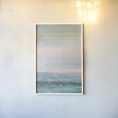 Pastel Seascape by Danhui Nai. shown as a paper print in a white frame. Available as a archival giclee rolled canvas, fine art paper, or poster print. SKU 64057h.