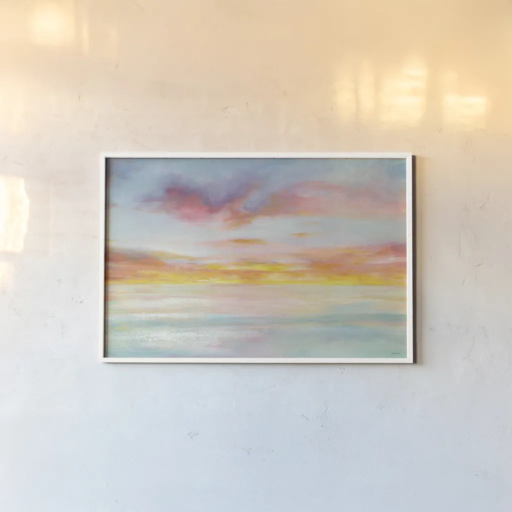 Pastel Sky by Danhui Nai. shown as a paper print in a white frame. Available as a archival giclee rolled canvas, fine art paper, or poster print. SKU 24694i.
