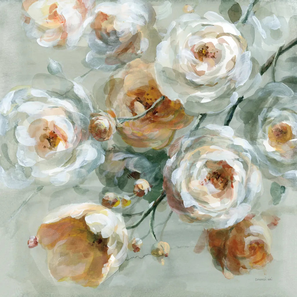 Peach Blossoms by Danhui Nai. SKU 90190a. Archival Giclee Fine art print for wall decor.