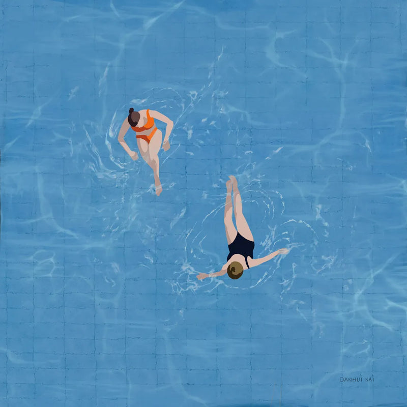 Pool Fun I by Danhui Nai. SKU 102683a. Archival Giclee Fine art print for wall decor.