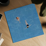 Pool Fun I by Danhui Nai. Shown as a detailed flat fine art print, highlighting archival giclee quality. Available as an archival giclee rolled canvas, fine art paper, or poster print. SKU 102683a.