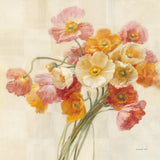 Poppies Delight II by Danhui Nai. SKU 9383a. Archival Giclee Fine art print for wall decor.