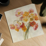 Poppies Delight II by Danhui Nai. Shown as a detailed flat fine art print, highlighting archival giclee quality. Available as an archival giclee rolled canvas, fine art paper, or poster print. SKU 9383a.