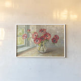 Poppies in the Sunlight by Danhui Nai. shown as a paper print in a white frame. Available as a archival giclee rolled canvas, fine art paper, or poster print. SKU 93163i.