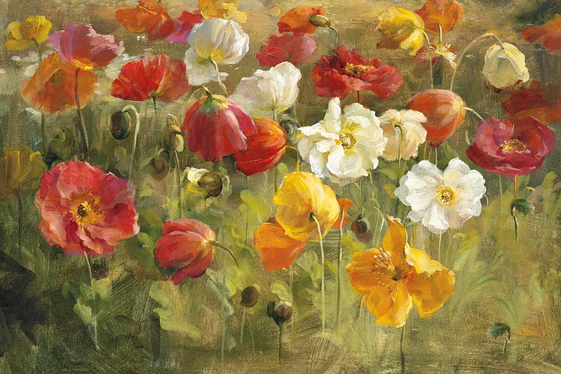 Poppy Field Crop by Danhui Nai. SKU 6765i. Archival Giclee Fine art print for wall decor.