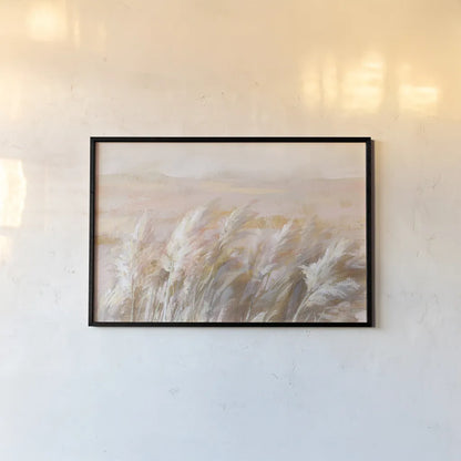 Prairie Grasses by Danhui Nai. shown as a paper print in a black flame. Available as a archival giclee rolled canvas, fine art paper, or poster print. SKU 70642i.