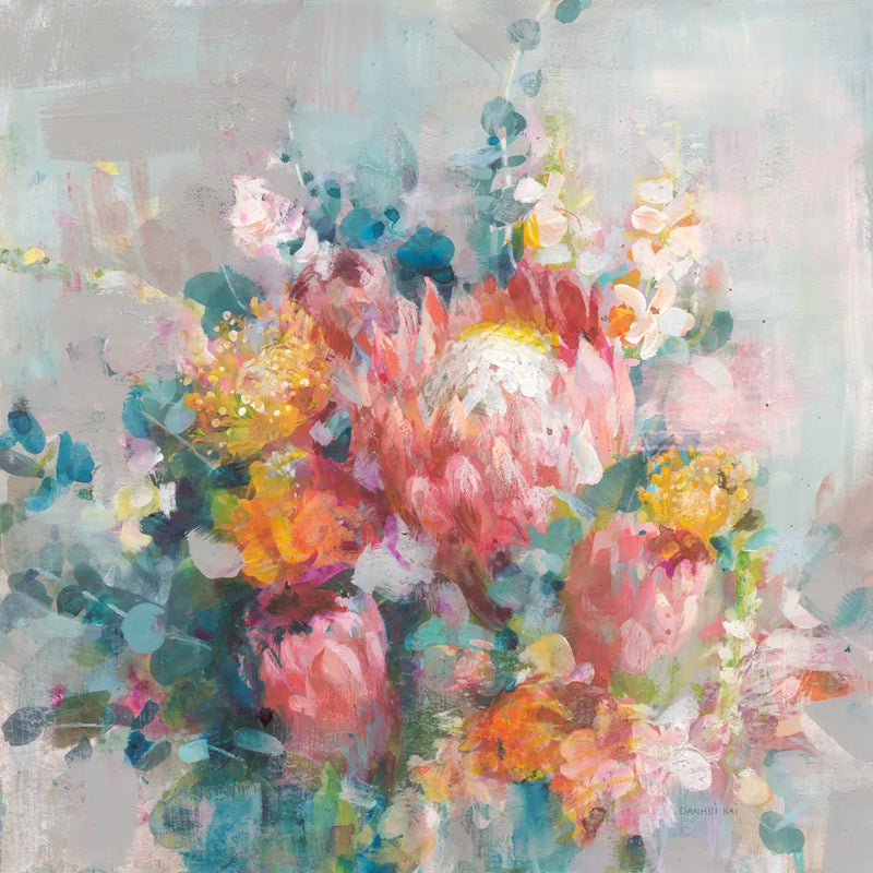 Protea Bouquet by Danhui Nai. SKU 80476a. Archival Giclee Fine art print for wall decor.