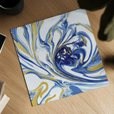 Psychedelic Blue I by Danhui Nai. Shown as a detailed flat fine art print, highlighting archival giclee quality. Available as an archival giclee rolled canvas, fine art paper, or poster print. SKU 84423a.