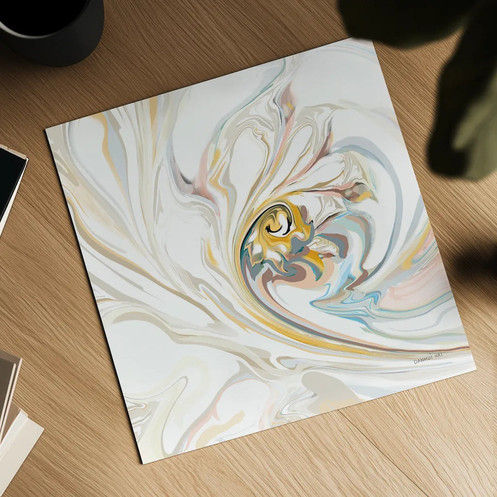 Psychedelic Neutral I by Danhui Nai. Shown as a detailed flat fine art print, highlighting archival giclee quality. Available as an archival giclee rolled canvas, fine art paper, or poster print. SKU 84426a.