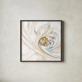 Psychedelic Neutral I by Danhui Nai. Shown in a sleek black glass frame for a contemporary gallery look. Available as an archival giclee rolled canvas, fine art paper, or poster print. SKU 84426a.