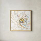 Psychedelic Neutral I by Danhui Nai. Shown in a natural wood glass frame for a timeless modern aesthetic. Available as an archival giclee rolled canvas, fine art paper, or poster print. SKU 84426a.