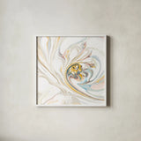 Psychedelic Neutral I by Danhui Nai. Shown in a crisp white glass frame for a clean and minimalist style. Available as an archival giclee rolled canvas, fine art paper, or poster print. SKU 84426a.