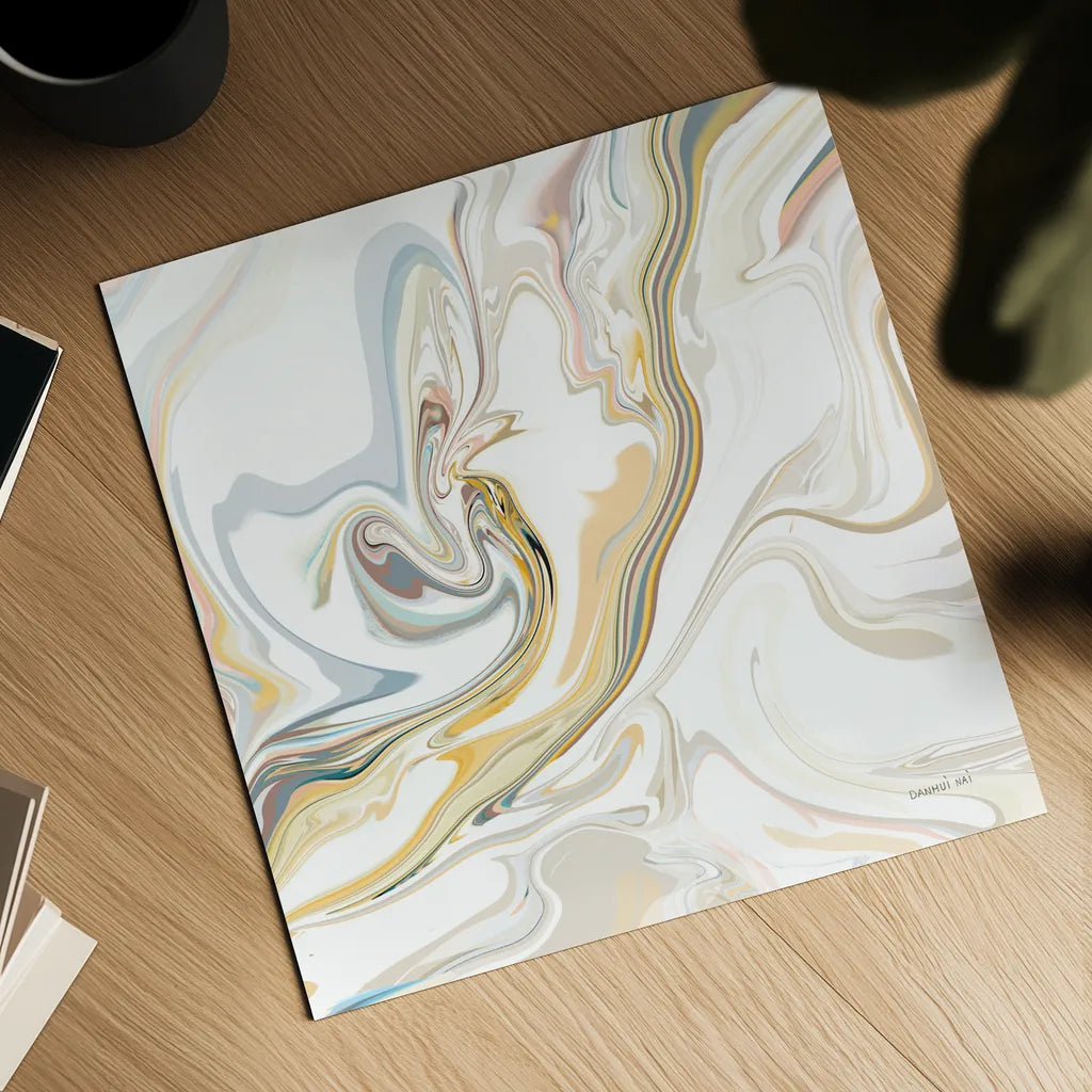 Psychedelic Neutral II by Danhui Nai. Shown as a detailed flat fine art print, highlighting archival giclee quality. Available as an archival giclee rolled canvas, fine art paper, or poster print. SKU 84427a.