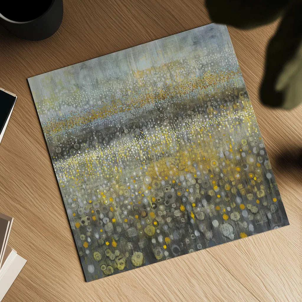 Rain Abstract II by Danhui Nai. Shown as a detailed flat fine art print, highlighting archival giclee quality. Available as an archival giclee rolled canvas, fine art paper, or poster print. SKU 23846a.