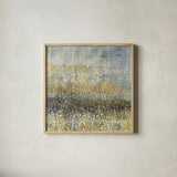 Rain Abstract IV by Danhui Nai. Shown in a natural wood glass frame for a timeless modern aesthetic. Available as an archival giclee rolled canvas, fine art paper, or poster print. SKU 25799a.