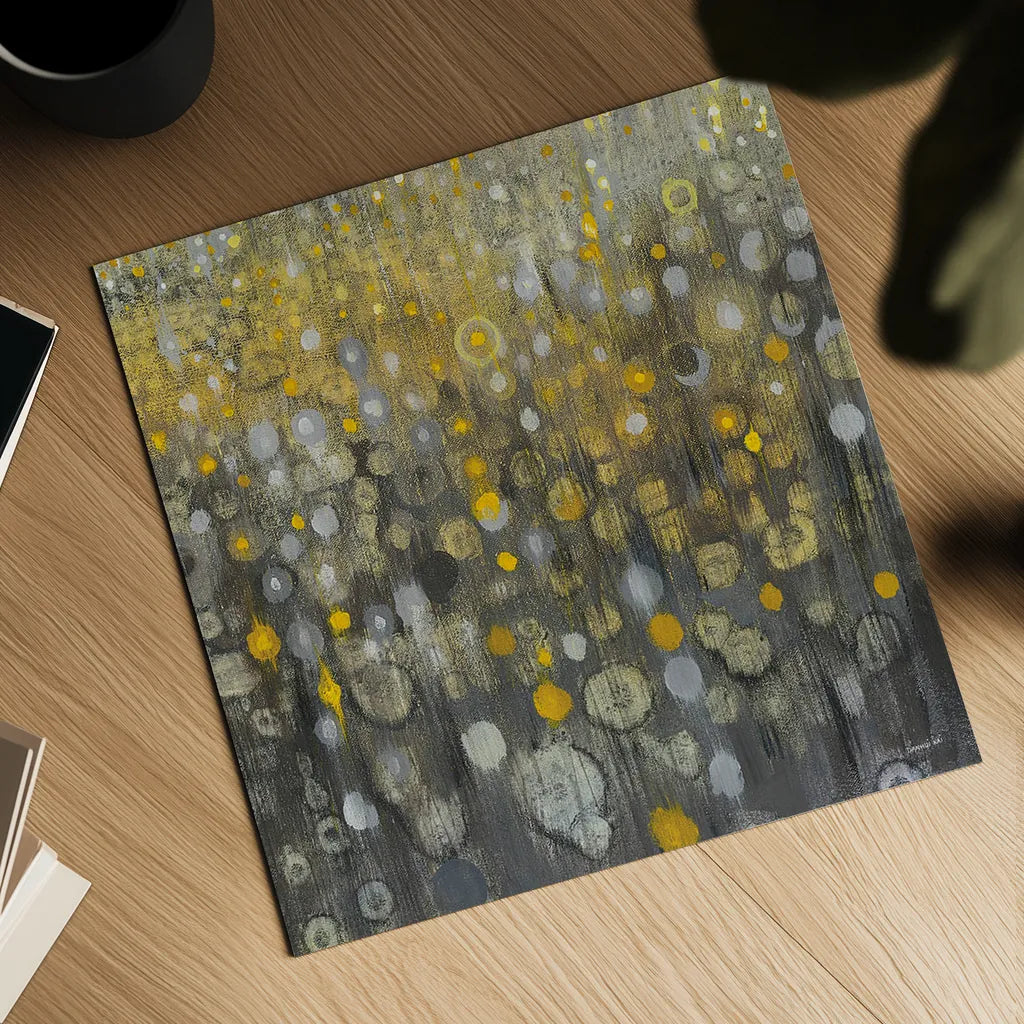 Rain Abstract VI by Danhui Nai. Shown as a detailed flat fine art print, highlighting archival giclee quality. Available as an archival giclee rolled canvas, fine art paper, or poster print. SKU 25801a.