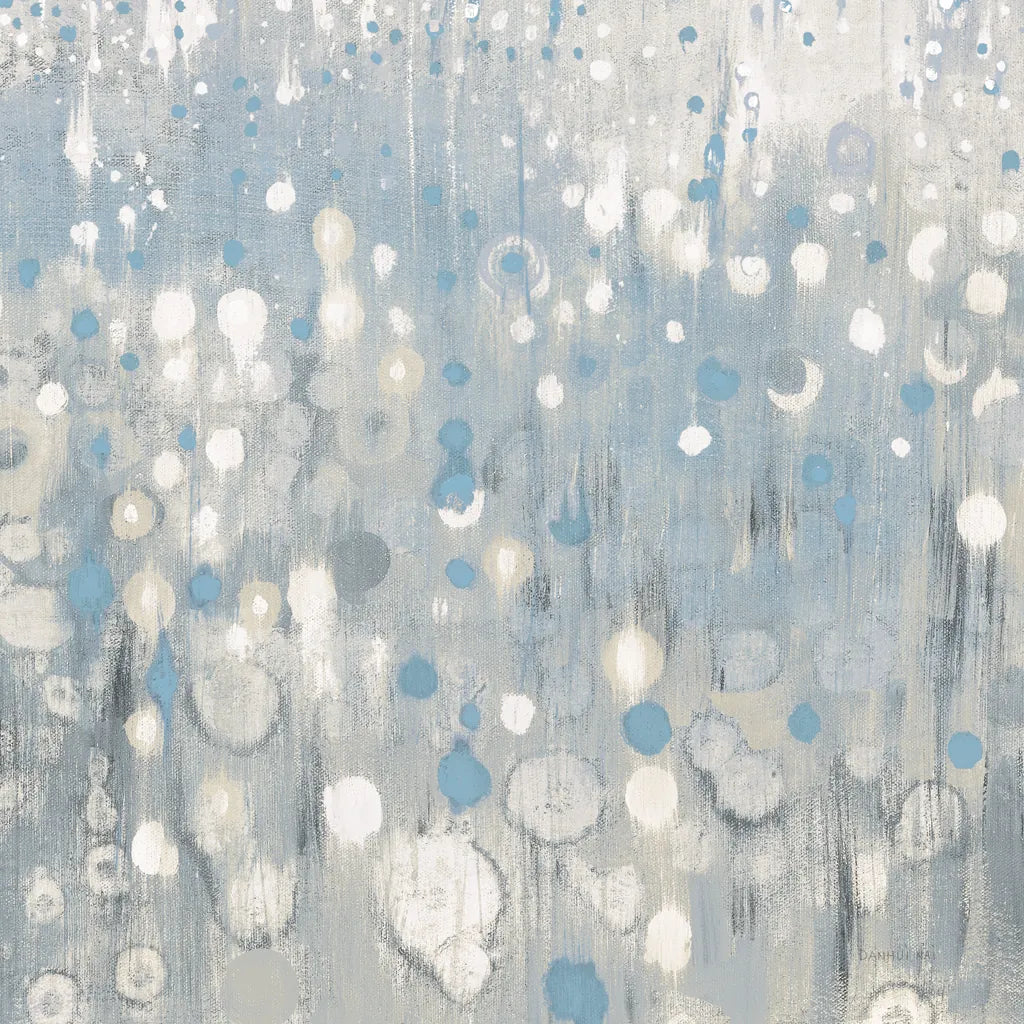 Rain Abstract VI Blue by Danhui Nai. SKU 75647a. Archival Giclee Fine art print for wall decor.