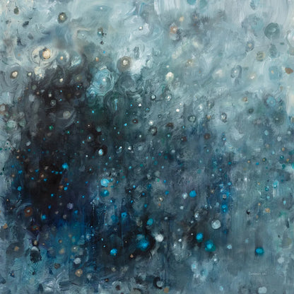 Rain in Gray and Blue by Danhui Nai. SKU 88192a. Archival Giclee Fine art print for wall decor.