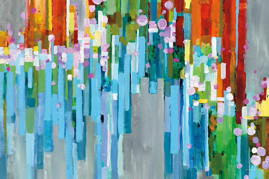 Rainbow of Stripes Crop by Danhui Nai. SKU 30240i. Archival Giclee Fine art print for wall decor.