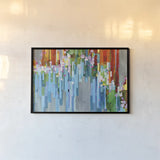 Rainbow of Stripes Crop by Danhui Nai. shown as a paper print in a black flame. Available as a archival giclee rolled canvas, fine art paper, or poster print. SKU 30240i.