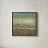 Rains Over the Lake Light by Danhui Nai. Shown in a sleek black glass frame for a contemporary gallery look. Available as an archival giclee rolled canvas, fine art paper, or poster print. SKU 29260a.