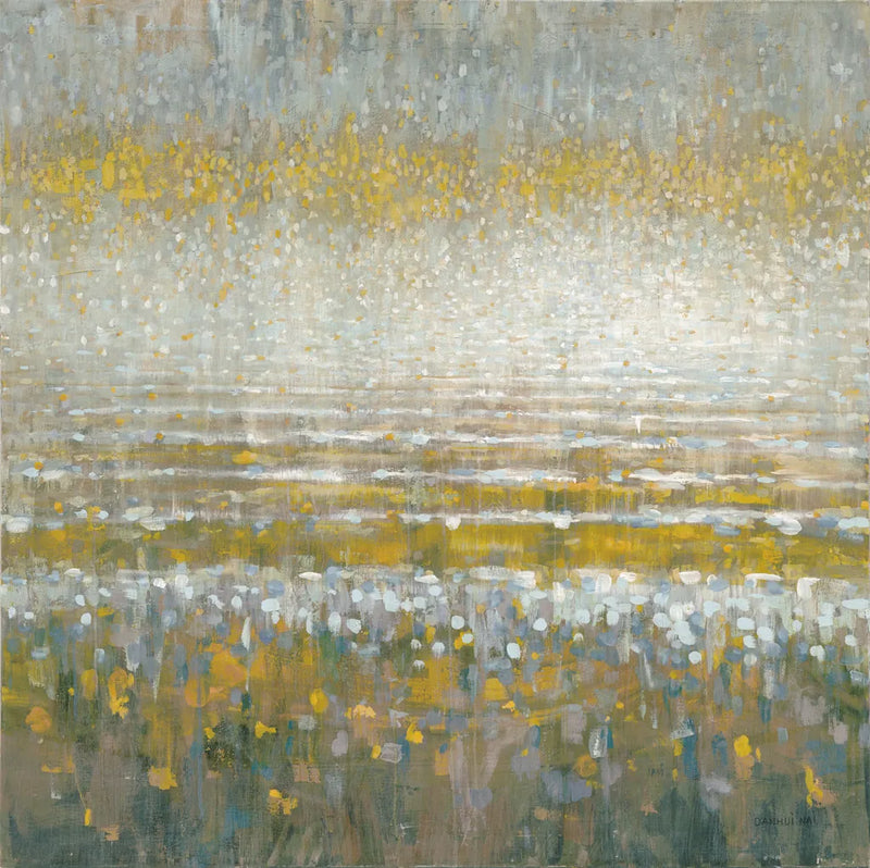 Rains Over the Lake Yellow Gray by Danhui Nai. SKU 56018a. Archival Giclee Fine art print for wall decor.