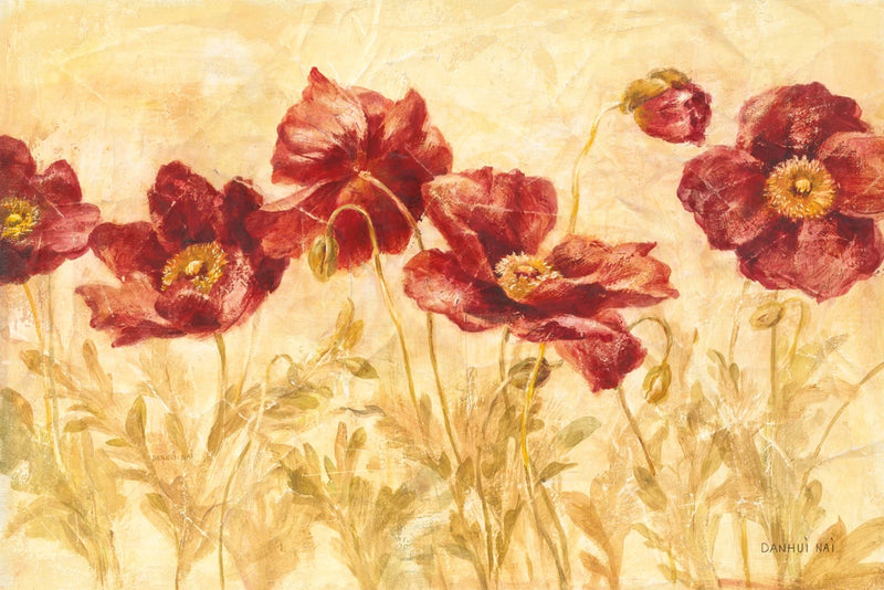 Red Poppies I Neutral by Danhui Nai
