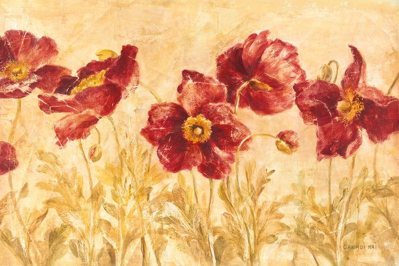 Red Poppies II Neutral by Danhui Nai