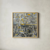 Reflections Square by Danhui Nai. Shown in a natural wood glass frame for a timeless modern aesthetic. Available as an archival giclee rolled canvas, fine art paper, or poster print. SKU 28664a.