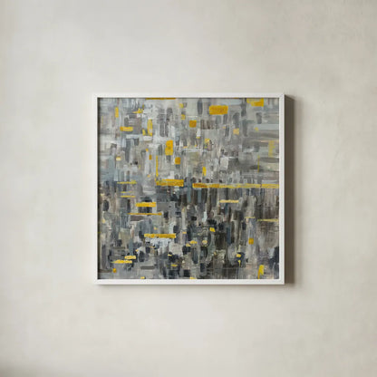 Reflections Square by Danhui Nai. Shown in a crisp white glass frame for a clean and minimalist style. Available as an archival giclee rolled canvas, fine art paper, or poster print. SKU 28664a.