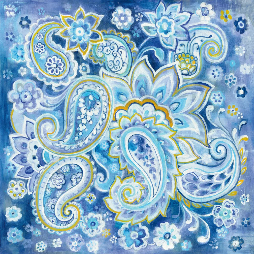 Regal Paisley by Danhui Nai. SKU 57927a. Archival Giclee Fine art print for wall decor.