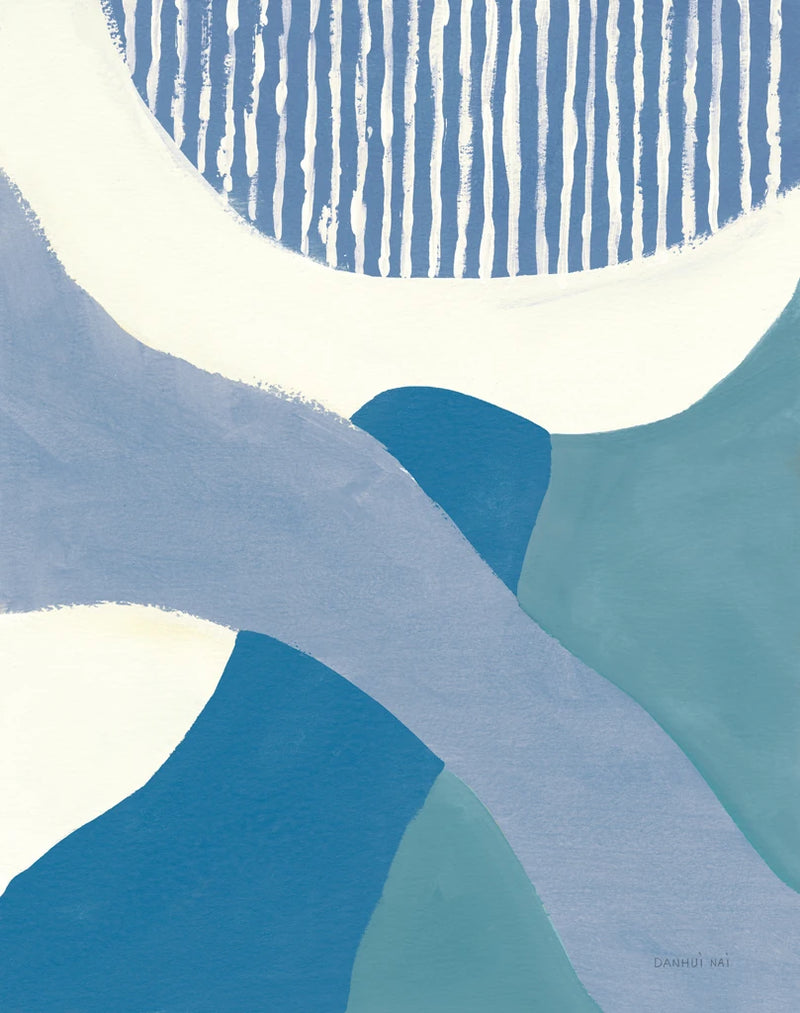 Retro Abstract VI Blue Green by Danhui Nai