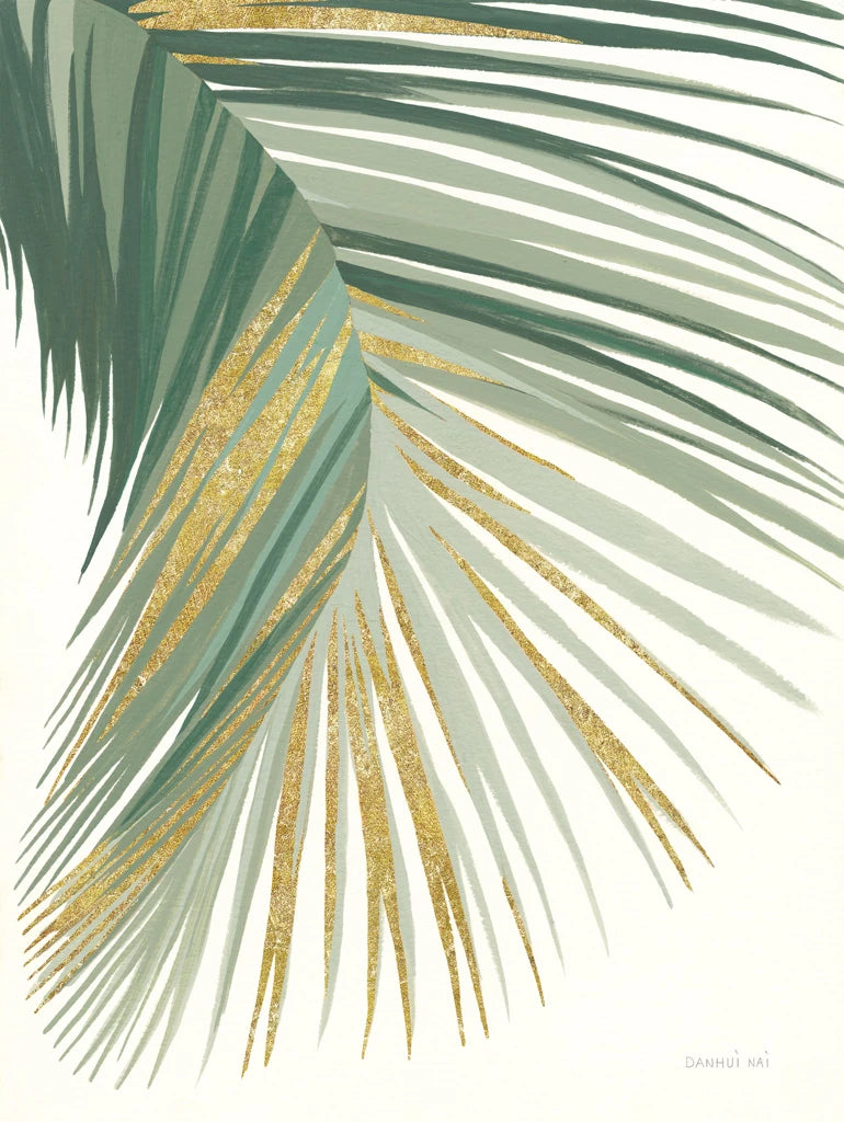 Retro Big Leaf II Green Gold by Danhui Nai