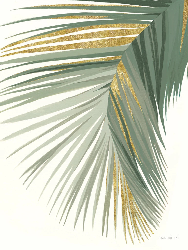 Retro Big Leaf II Reversed Green Gold by Danhui Nai