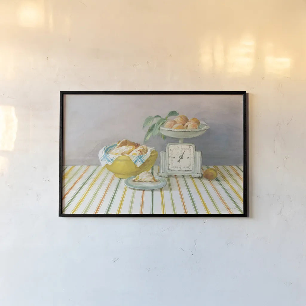 Retro Kitchen I by Danhui Nai. shown as a paper print in a black flame. Available as a archival giclee rolled canvas, fine art paper, or poster print. SKU 15985i.