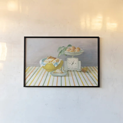 Retro Kitchen I by Danhui Nai. shown as a paper print in a black flame. Available as a archival giclee rolled canvas, fine art paper, or poster print. SKU 15985i.