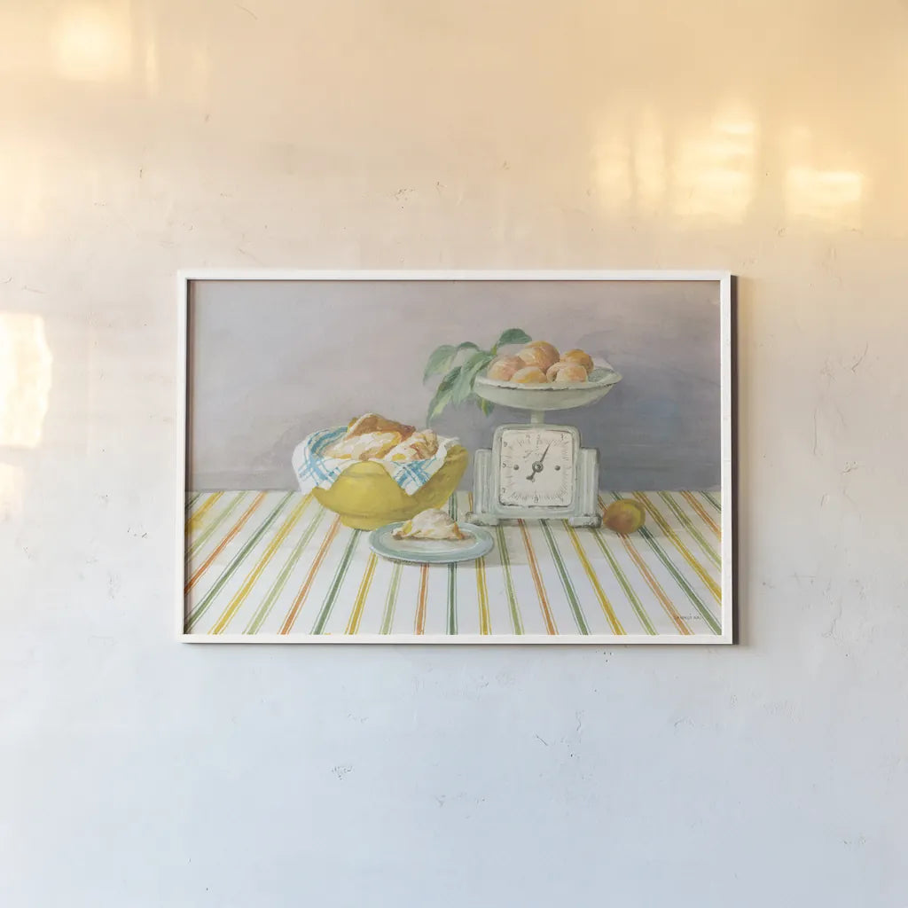 Retro Kitchen I by Danhui Nai. shown as a paper print in a white frame. Available as a archival giclee rolled canvas, fine art paper, or poster print. SKU 15985i.