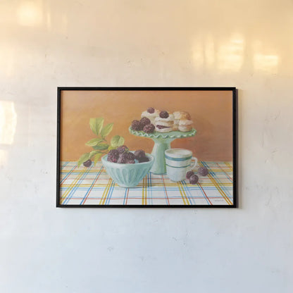 Retro Kitchen II by Danhui Nai. shown as a paper print in a black flame. Available as a archival giclee rolled canvas, fine art paper, or poster print. SKU 15986i.