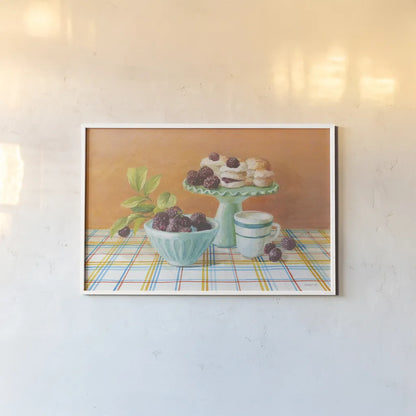 Retro Kitchen II by Danhui Nai. shown as a paper print in a white frame. Available as a archival giclee rolled canvas, fine art paper, or poster print. SKU 15986i.