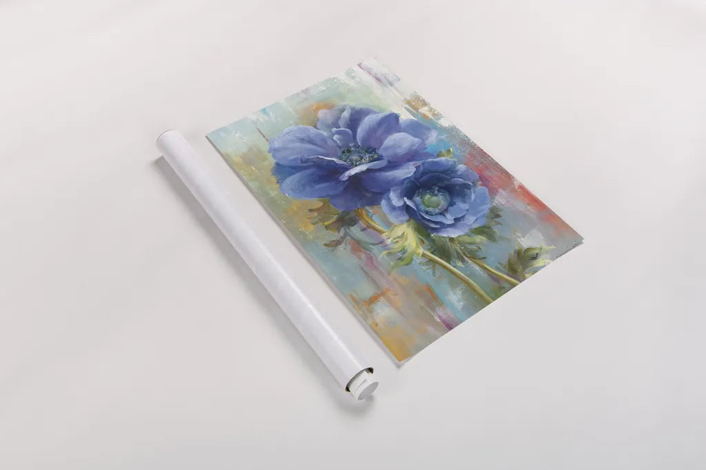 Rich Anemones II by Danhui Nai. shown as a rolled paper print. Available as archival giclee rolled canvas, fine art paper, or poster print. SKU 92983h.