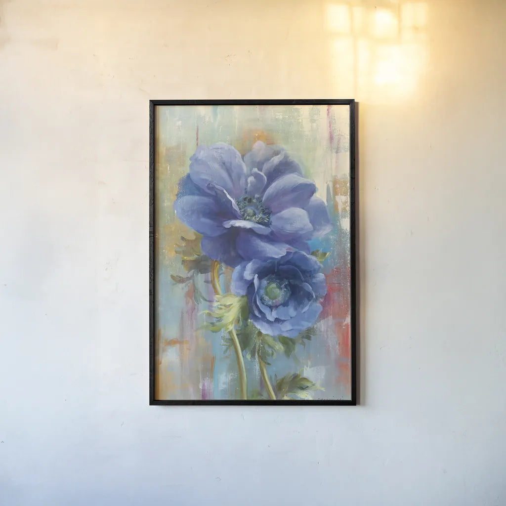 Rich Anemones II by Danhui Nai. shown as a paper print in a black flame. Available as a archival giclee rolled canvas, fine art paper, or poster print. SKU 92983h.