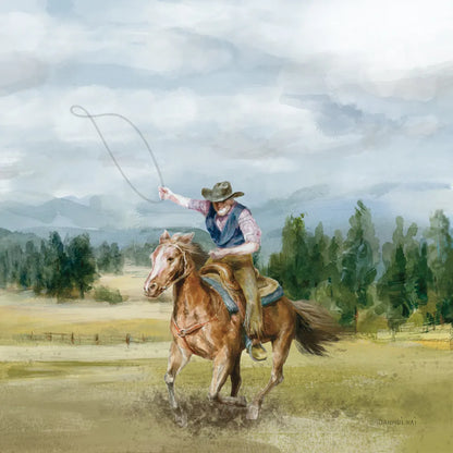 Riders of the Range II by Danhui Nai. SKU 96938a. Archival Giclee Fine art print for wall decor.